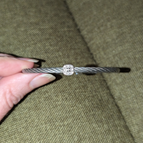 Alor 18 karat White Gold, stainless steel and stainless steel 1 row 3.0 … - Picture 3 of 5